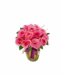 Pink Roses Vase