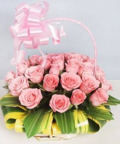 Pink Flowery Basket