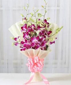 Purple Orchids Decent Bouquet