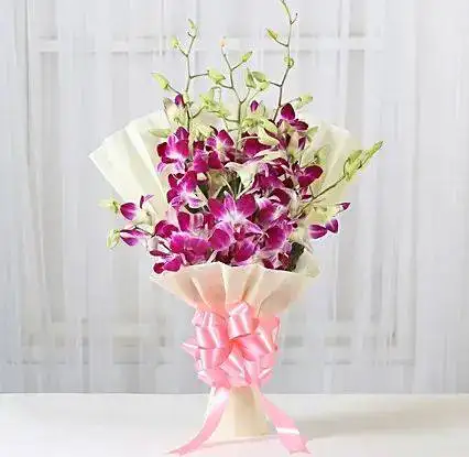 Purple Orchids Decent Bouquet