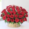 Classic Red Roses Basket