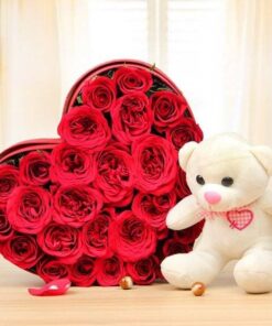 Heart Shape Box  & Soft  Teddy