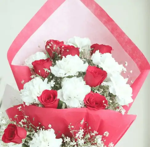 Roses & Carnations Bouquet - Image 2