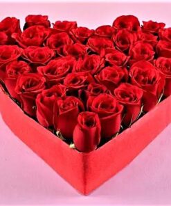 35 Roses Heart Shaped Arrangement