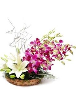 White and Purple Basket