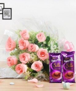 Pink Bouquet with Cadbury