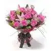 Pink Bouquet Lilies & Roses