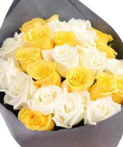 Bunch Of Yellow & White Roses
