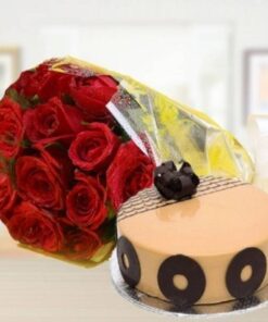 Roses and Cappuccino Combo