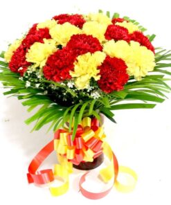 Yellow & Red Bunch of Carnations