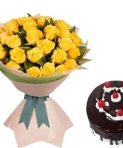 Chocolaty Yellow Roses Bunch