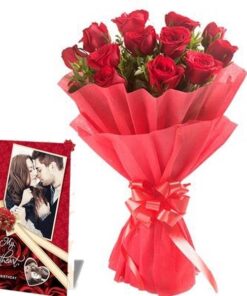 Roses with Greeting Combo !!