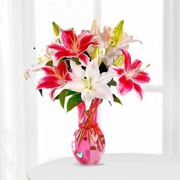 Mix Lilies in a Vase