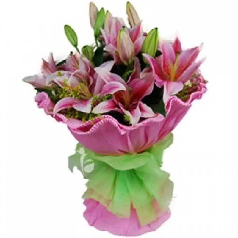 Big Pink Lilies Bouquet