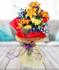 Asiatic Lilies with Luxury Flowers Bouquet