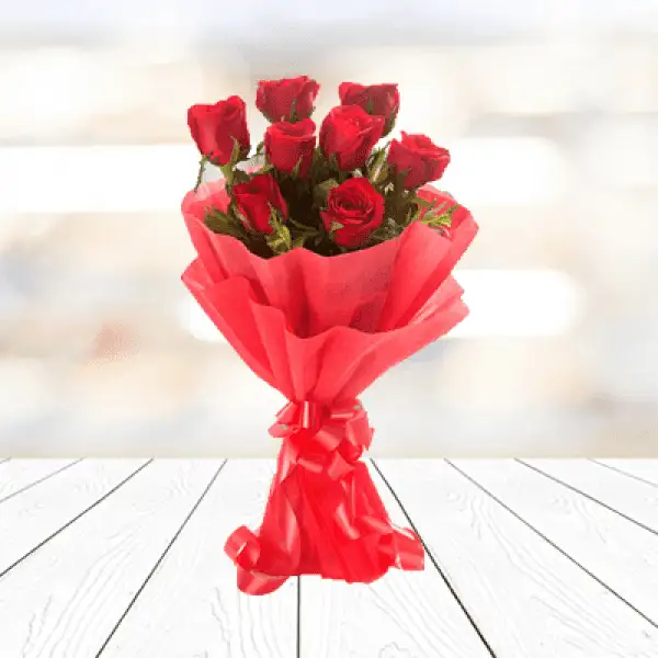8 Red Roses Bouquet