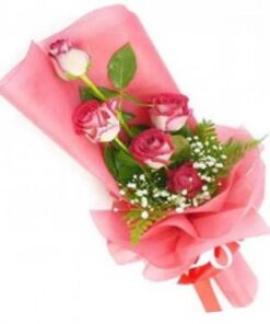 Amazing 8 Pink Roses Bouquet