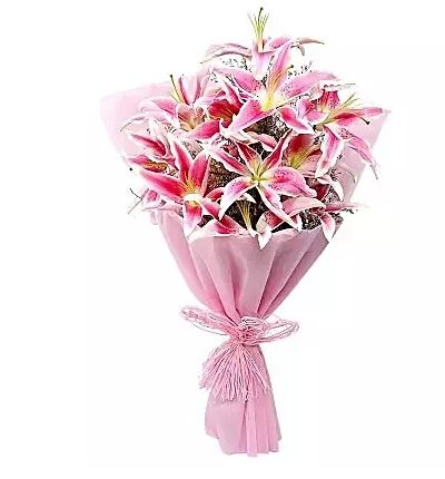 pink lilies package