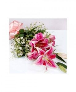 Love for Oriental Lilies & Pink Roses