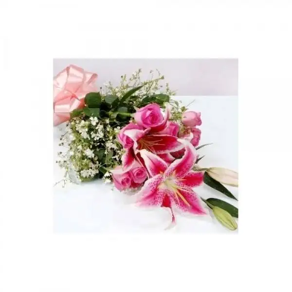 Love for Oriental Lilies & Pink Roses