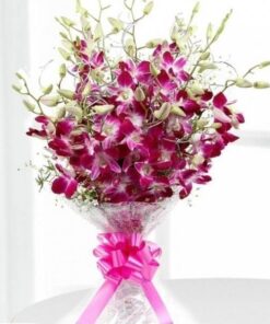 Alternative view of Purple Orchids Decent Bouquet