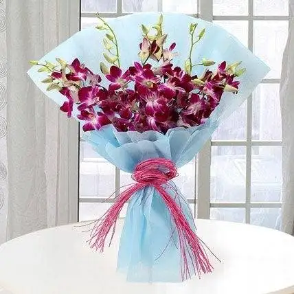 Purple Orchids Flower Bouquet