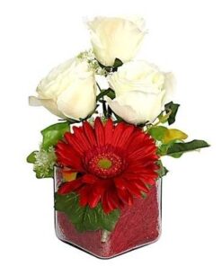 Combination of Flowers In A Vase