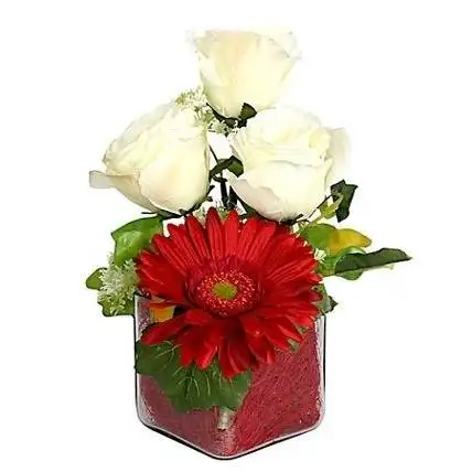 Combination of Flowers In A Vase