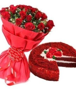 Velvety Red Roses Combo