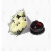 Cake with White Roses