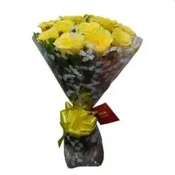 Wrapped Yellow Roses