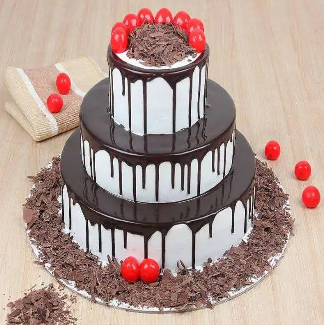 3 Tier Designer Delicious Blackforest Cake