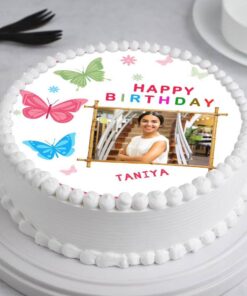 Birthday Vanilla Photo Cake
