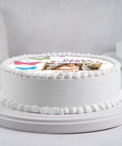 Alternative view of Birthday Vanilla Photo Cake