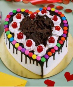 Gem-Chocolate Heart Cake