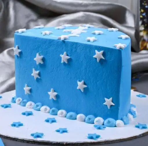 Cloudy Stars Half Cut Cake - Image 2