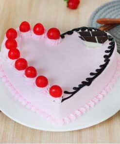 Beautiful Heart Love Birds Cake