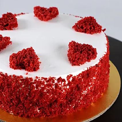 Creamy Red Velvet Hearts Cake2