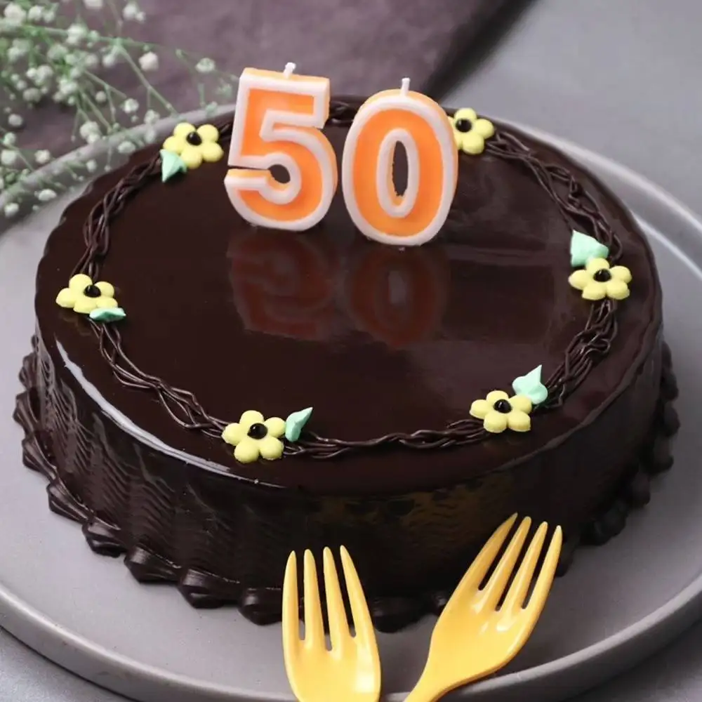 Delicious Creamy Silky Chocolate Number Cake