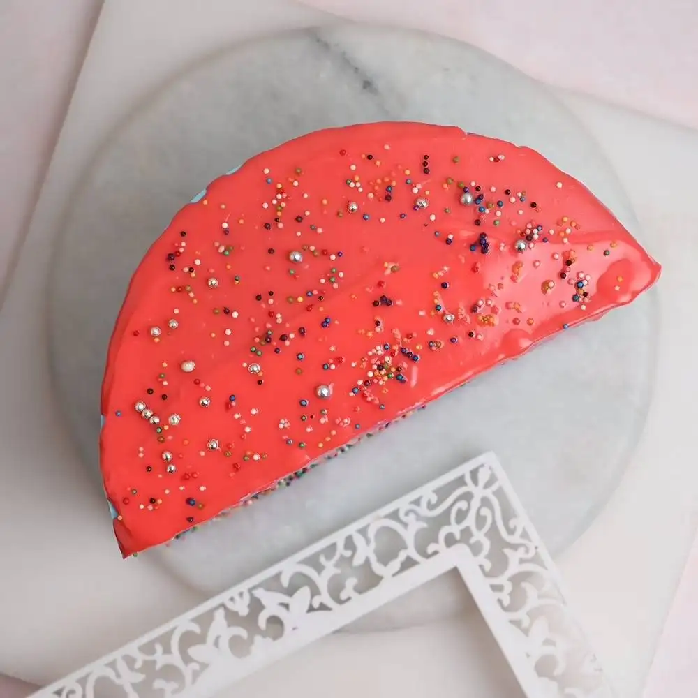 Beautiful Strawberry & Sparkle Half Cake - Image 2