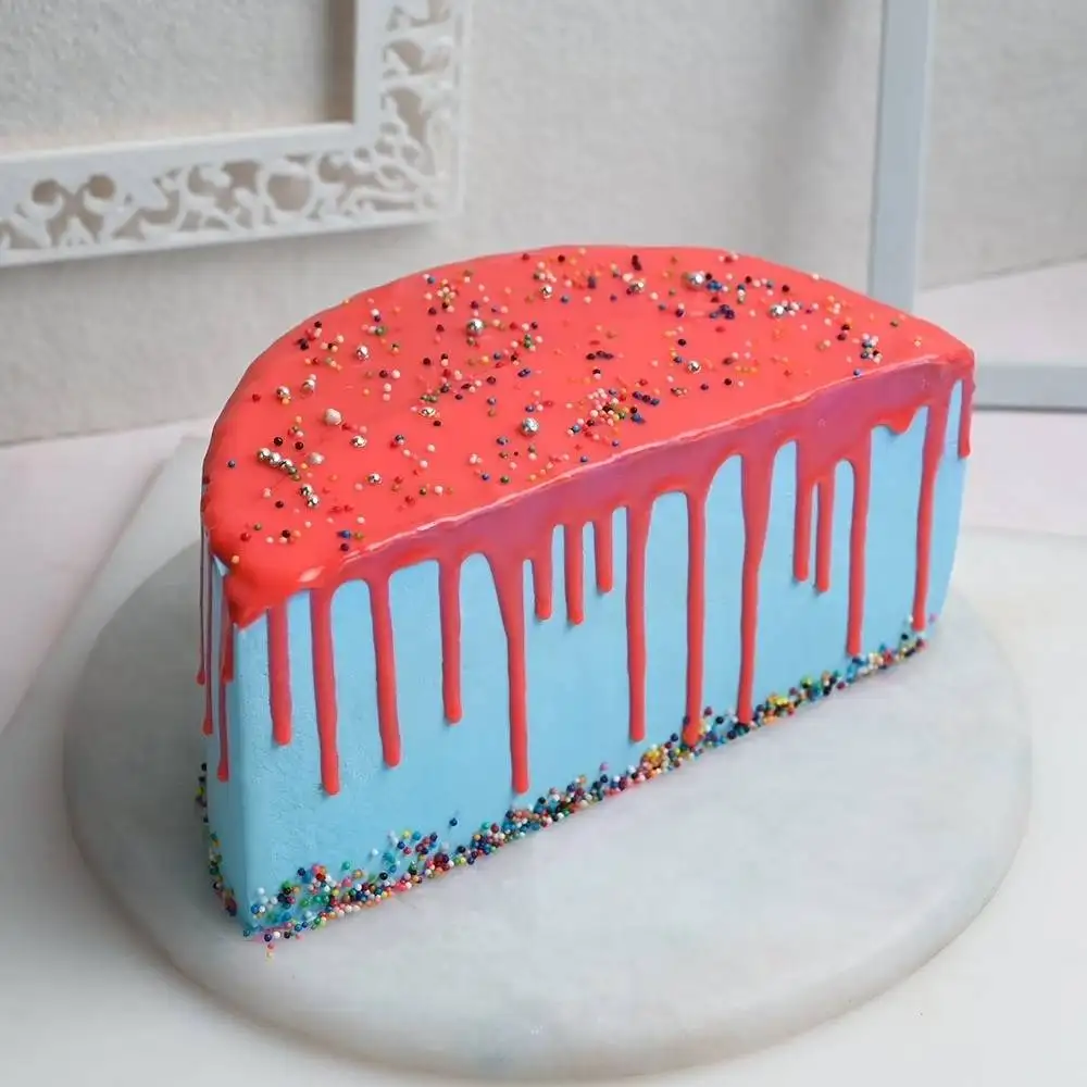 Beautiful Strawberry & Sparkle Half Cake