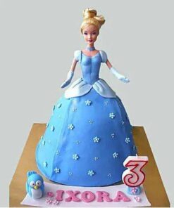 Designer Barbie Fondant  Finishing Cake