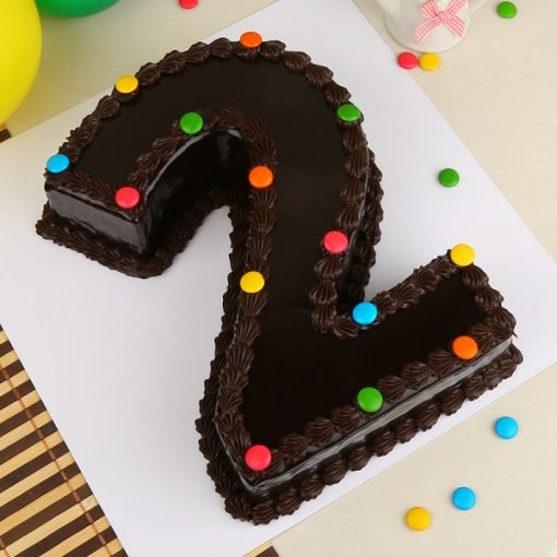 Desingner Number Chocolate Cake