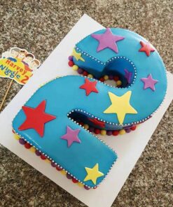 Number Stars Vanilla  Cake
