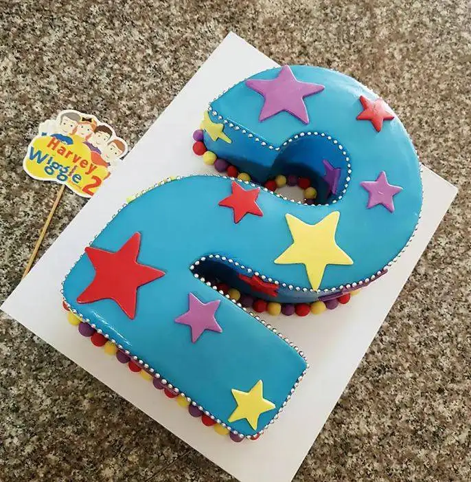 Number Stars Vanilla  Cake