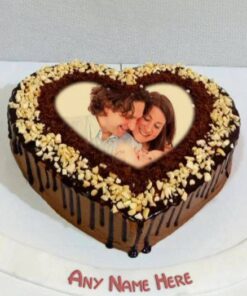 Heart Shaped Choco Forest Photo Cake