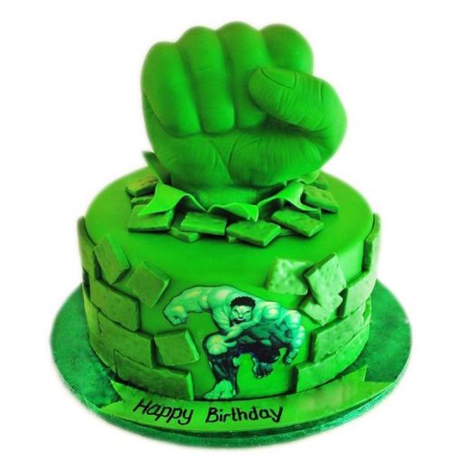 Hulk Hand Fondant Cake