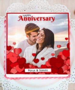 Love Birds Anniversary Cake