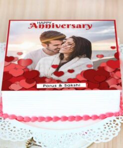 Alternative view of Love Birds Anniversary Cake