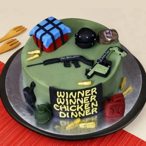 PUBG Round Shape Designer Cake